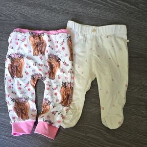 Baby Pants Set with Animal Print and Cream Design
